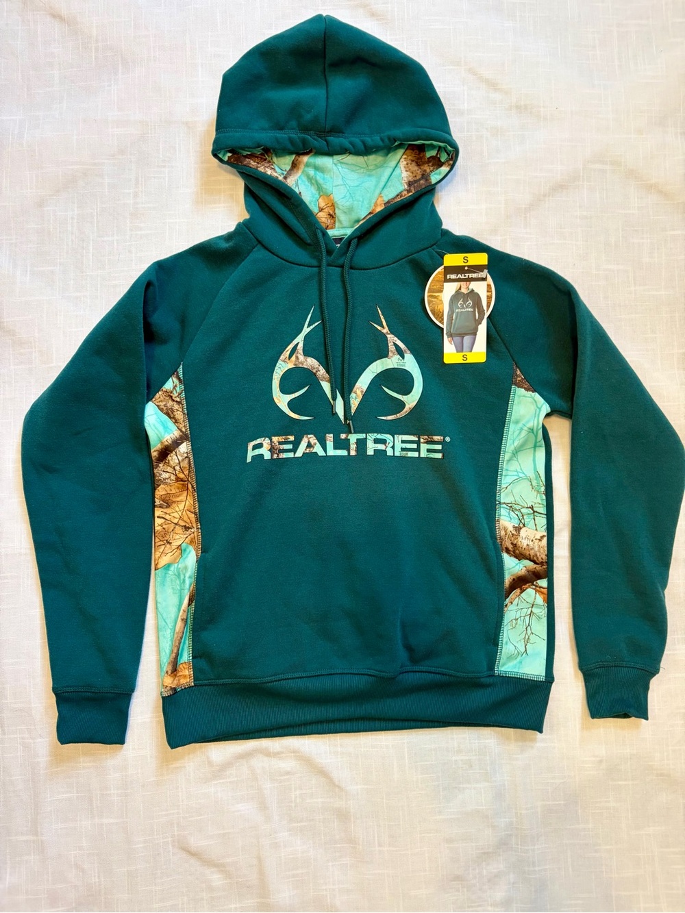 Realtree Teal Hooded Pullover with Aqua Camo Accents